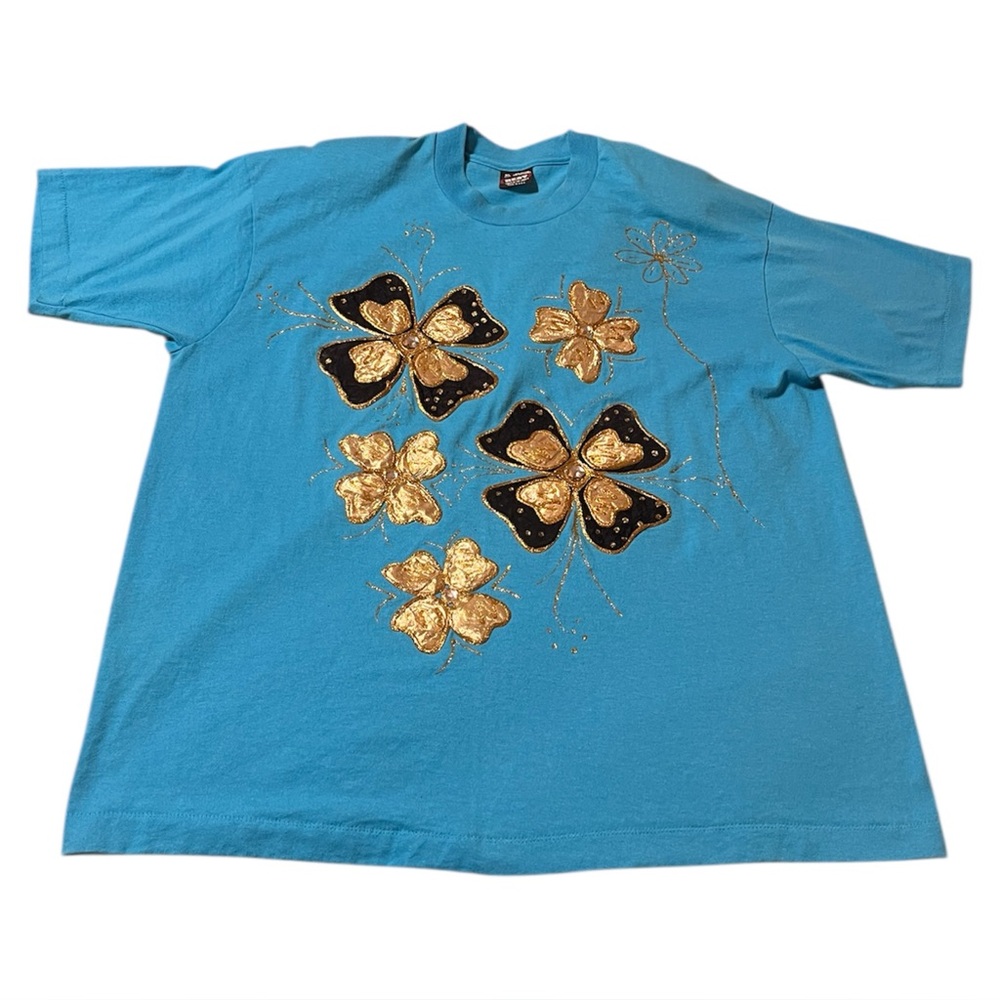 Vintage 90s flower shirt size large length